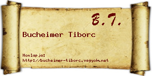 Bucheimer Tiborc névjegykártya